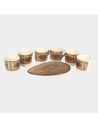 Hitech Sales 150 ml Stoneware Cup Set Multicolor | Microwave Safe Ceramic Cup | Ideal for Daily Use