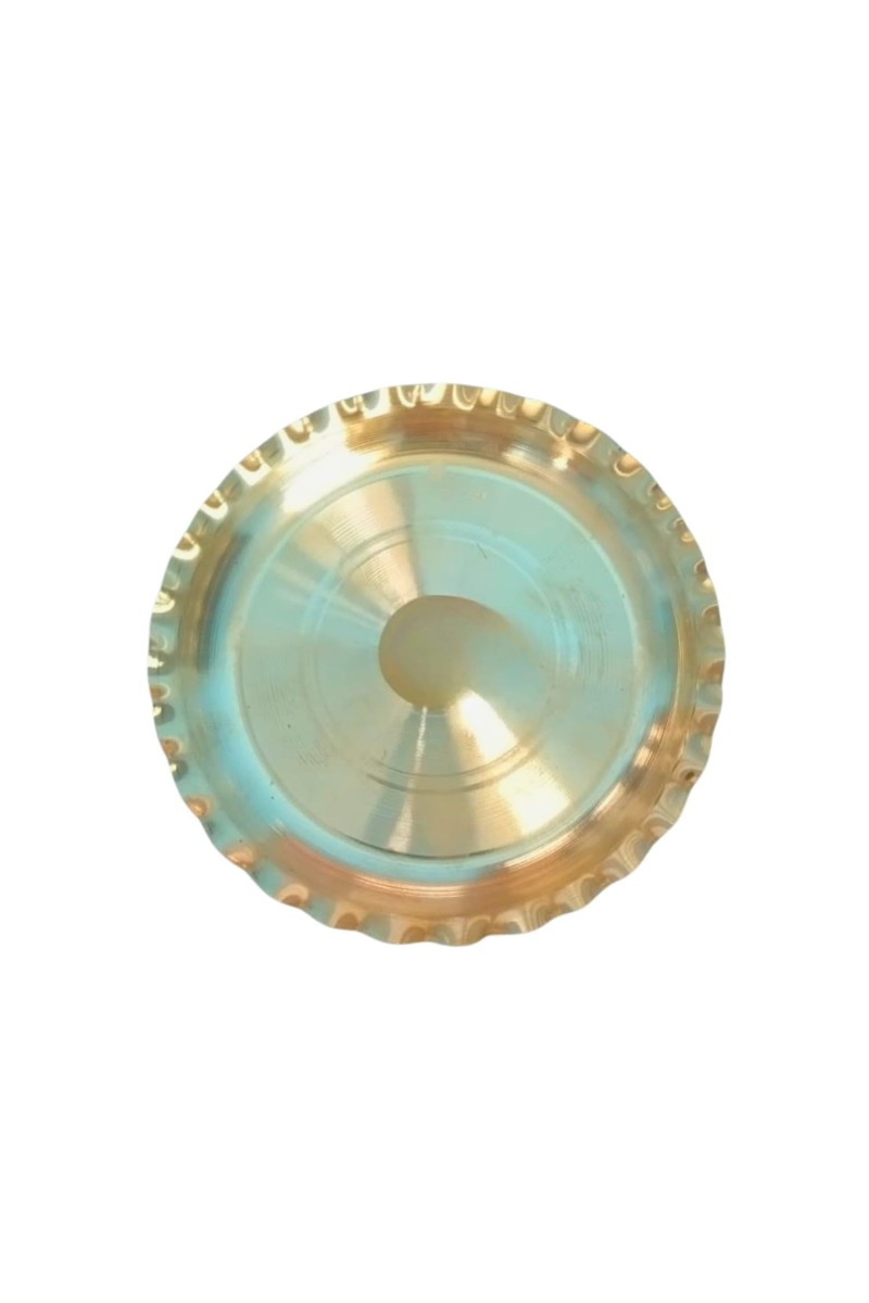 Handcrafted Pure Solid Brass Plate – Traditional Pooja Prasad & Serving Plate – Heavy Duty, Polished Finish – Indian Ritual, Festive & Home Décor Use