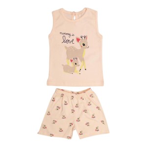 Infant Girls' 100% Cotton Short Set – Soft Breathable Summer Outfit for Baby and Toddler Girls, 2-Piece Clothing Set (Peach, 0-6 Months)