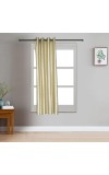 Home Beautiful 5 ft. Beige Polyester Curtain - (M2818)