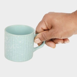 Hitech Sales 150 ml Stoneware Mug Blue | Microwave Safe Ceramic Cup | Ideal for Daily Use