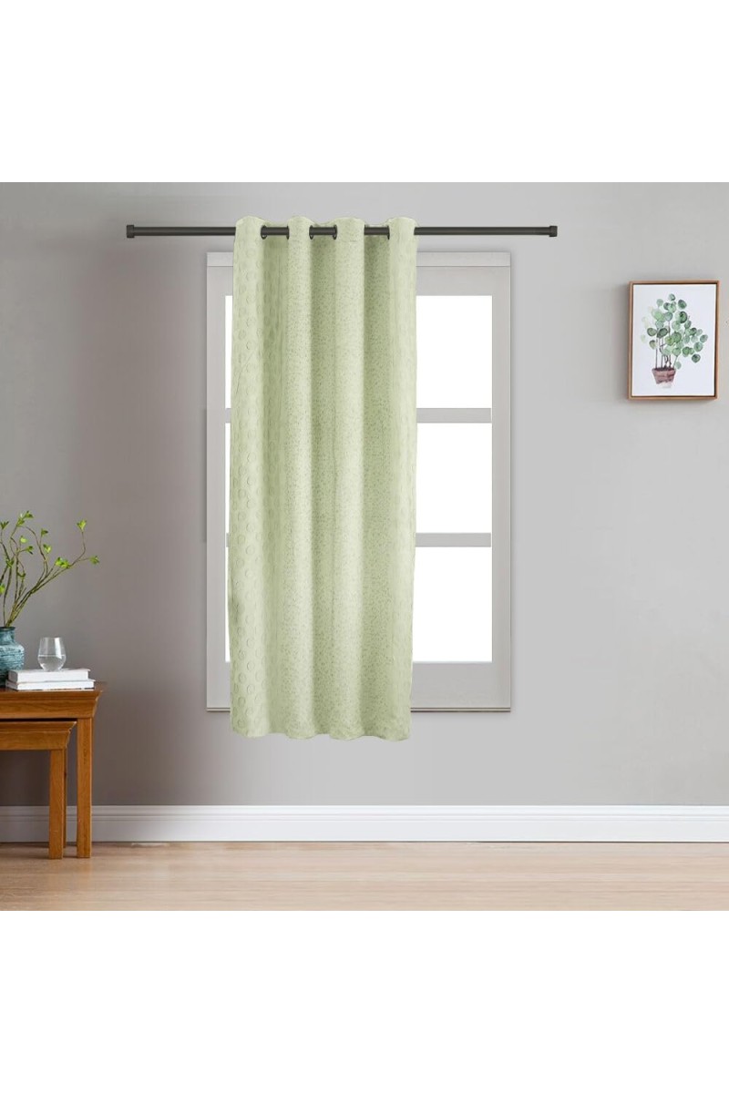 Home Beautiful 5 ft. Light Green Polyester Curtain - (M2821)