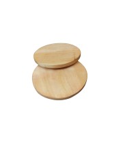 Natural Wooden Lids for Glass Tumblers & Carafes – Airtight Drink Covers & Mini Tray Coasters – Pack of 2 | Multipurpose Wooden Lid Coaster Combo for Home & Kitchen