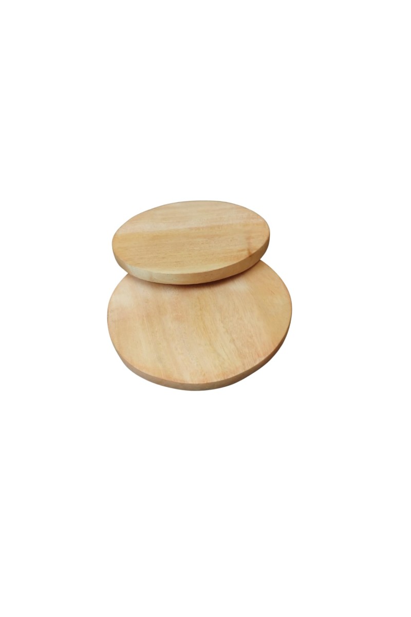 Natural Wooden Lids for Glass Tumblers & Carafes – Airtight Drink Covers & Mini Tray Coasters – Pack of 2 | Multipurpose Wooden Lid Coaster Combo for Home & Kitchen