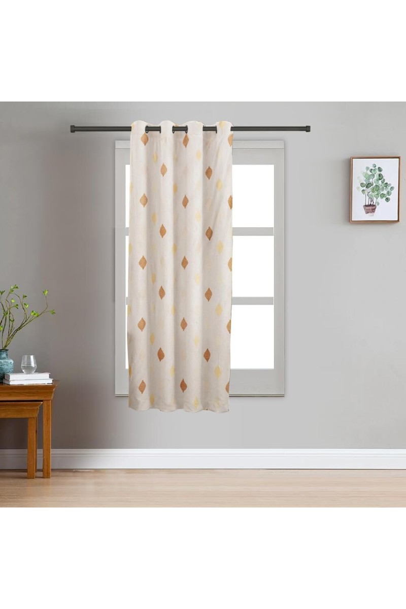 Home Beautiful 5ft. Beige Window Curtain - (M2948)