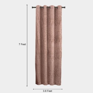 Home Beautiful 7 ft. Brown Polyester Curtain - (M2838)