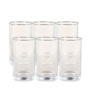 6-Piece Clear Glass Tumbler Set – 6 oz Drinking Glasses for Water, Juice, Soda & Cocktails