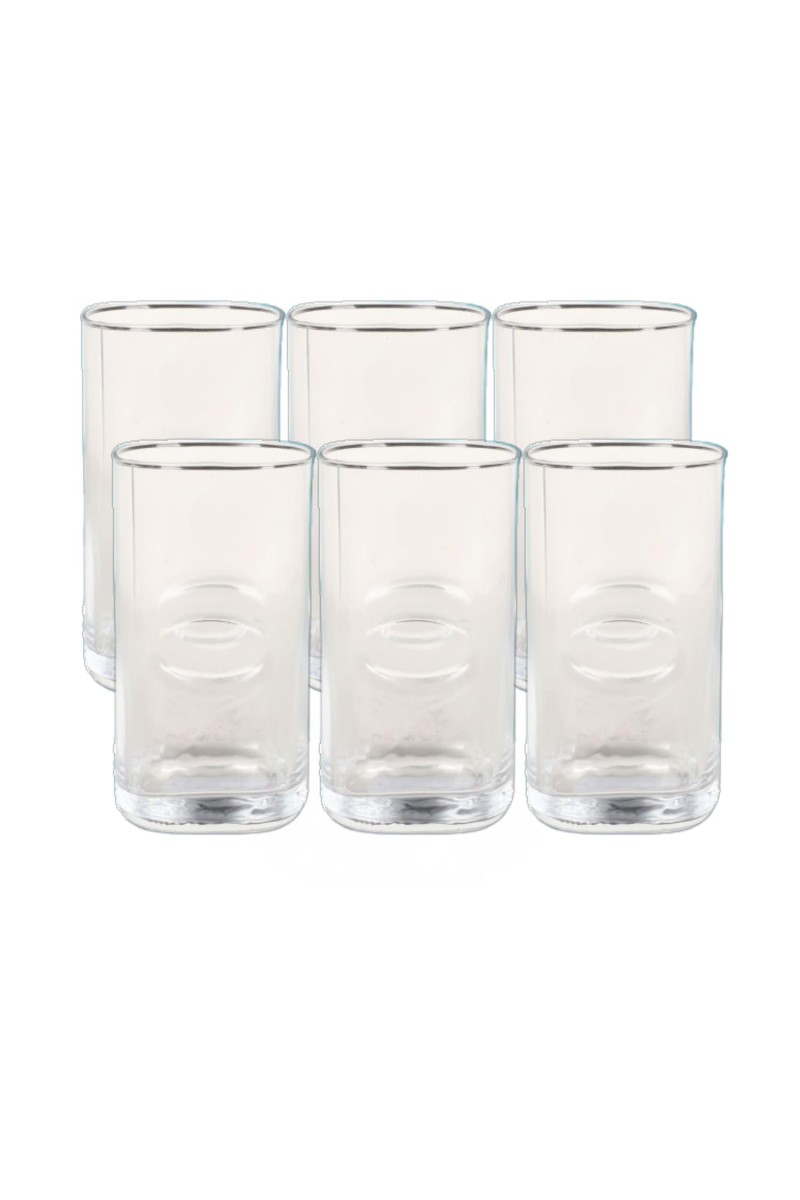 6-Piece Clear Glass Tumbler Set – 6 oz Drinking Glasses for Water, Juice, Soda & Cocktails