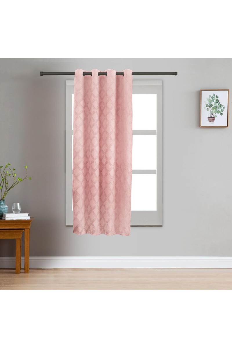 Home Beautiful 5 ft. Pink Polyester Curtain - (M2794)