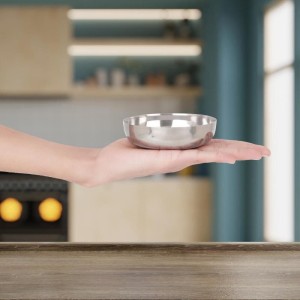 200 ml Steel Bowl 1X 4.3 in (Pack of 1)
