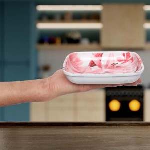 Melamine Snack Plate Set of 4 - (M1353) Melamine Snack Plate Set of 4 - (M1353)