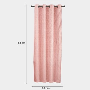 Home Beautiful Pink Polyester Curtain - (M2737)