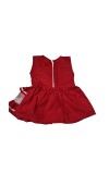 Cotton Baby Girl Frock for 0-9 Months – Soft & Stylish Sleeveless Dress with Lace Design for Newborns & Infants (1, Red)