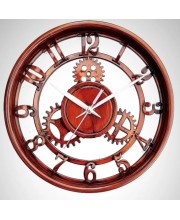 Hitech Sales Classic Quartz Stylish Analog 25 Cm Decorative Latest Transparent Background Weatherproof WallClock Battery Operated Round Easy to Read for Living Room Bedroom Office Kitchen School