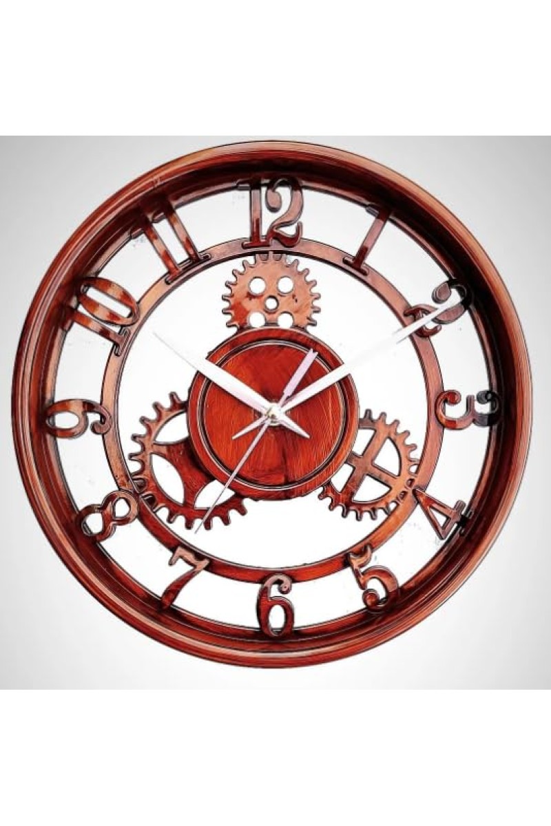 Hitech Sales Classic Quartz Stylish Analog 25 Cm Decorative Latest Transparent Background Weatherproof WallClock Battery Operated Round Easy to Read for Living Room Bedroom Office Kitchen School