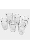 Hitech Sales White Glass Tumbler Set - 6 Tumblers, 200ml, Ideal for Small Servings