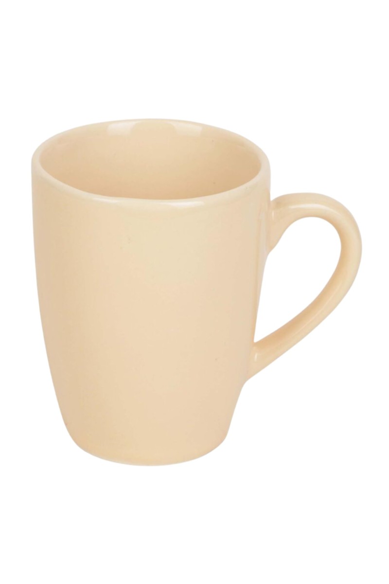 Stoneware Coffee Mug 280 ml – Durable Ceramic Cup for Hot Beverages – Microwave & Dishwasher Safe – Ideal for Coffee, Tea, Cocoa – Rustic Matte Finish (Biscuit)