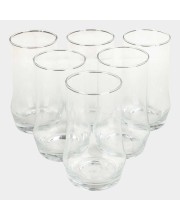 Hitech Sales White Glass Tumbler Set - 6 Tumblers, 310ml, Modern & Functional