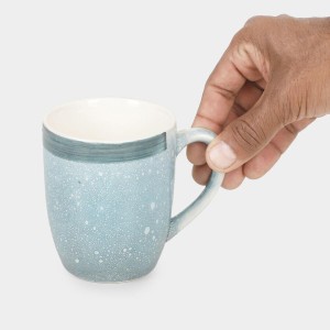 Hitech Sales 320 ml Stoneware Mug Blue | Microwave Safe Ceramic Cup | Ideal for Daily Use Hitech Sales 320 ml Stoneware Mug Blue | Microwave Safe Ceramic Cup | Ideal for Daily Use