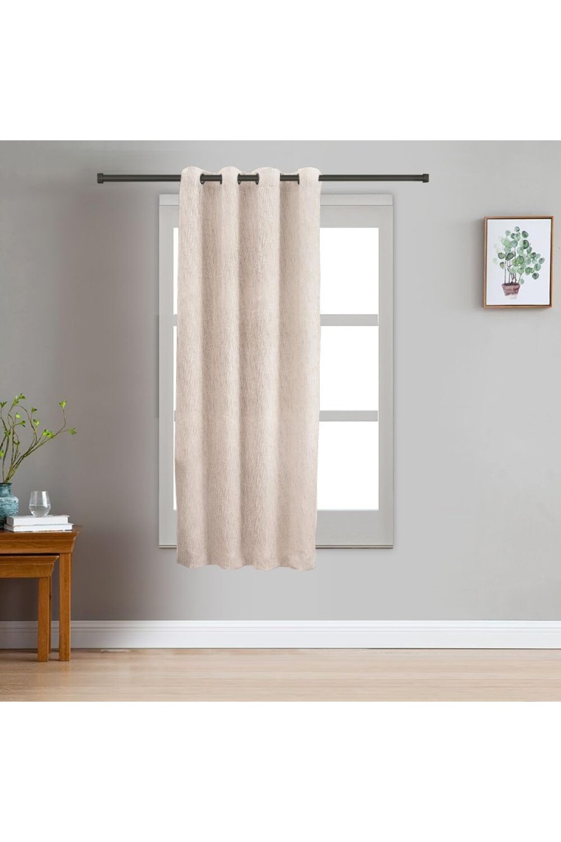 Home Beautiful 5 ft. Off White Polyester Curtain - (M2822)