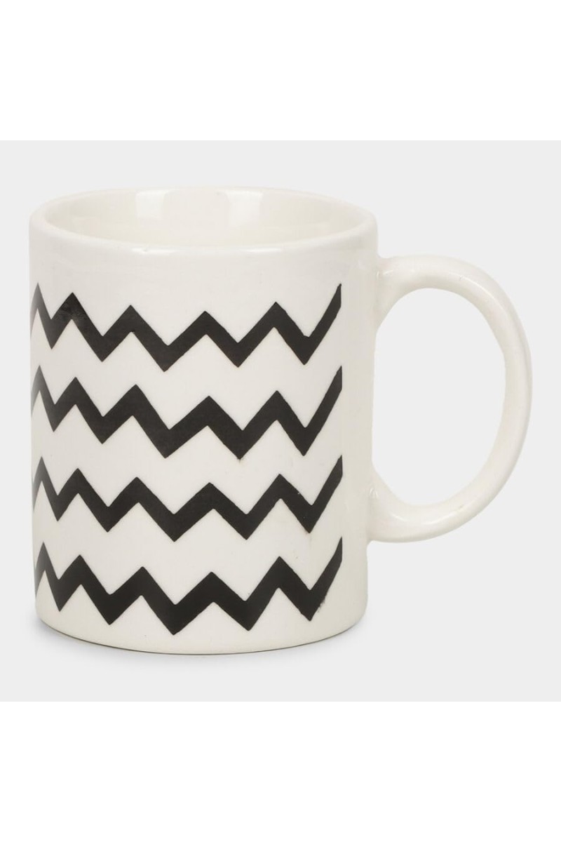 Hitech Sales 320 ml Stoneware Mug White | Microwave Safe Ceramic Cup | Ideal for Daily Use