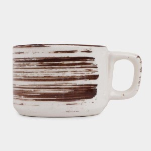Hitech Sales 120 ml Stoneware Cup White | Microwave Safe Ceramic Cup | Ideal for Daily Use