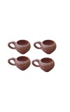 Handcrafted Clay Tea Cup Natural Terracotta Mug Eco-Friendly Pottery Hand Made Kulhad (Set of 4)