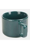 Hitech Sales 100 ml Stoneware Cup Green | Microwave Safe Ceramic Cup | Ideal for Daily Use