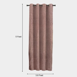 Home Beautiful 5 ft. Brown Polyester Curtain - (M2845)
