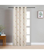 Home Beautiful 7ft. Beige Microfiber Door Curtain - (M2949)
