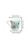 Ceramic Tea & Coffee Cups Set of 6 with Floral Design | White Printed Coffee Mugs for Home, Office & Gifting | Microwave & Dishwasher Safe