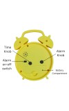 HiTechMart Yellow Alarm Clock – Cute Smiley Face Analog Clock with Alarm and Retro Design – Perfect for Kids, Bedroom and Gift HiTechMart Yellow Alarm Clock – Cute Smiley Face Analog Clock with Alarm and Retro Design – Perfect for Kids, Bedroom and Gift