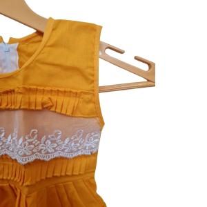 Cotton Baby Girl Frock for 0-9 Months – Soft & Stylish Sleeveless Dress with Lace Design for Newborns & Infants (2, Yellow) Cotton Baby Girl Frock for 0-9 Months – Soft & Stylish Sleeveless Dress with Lace Design for Newborns & Infants (2, Yellow)