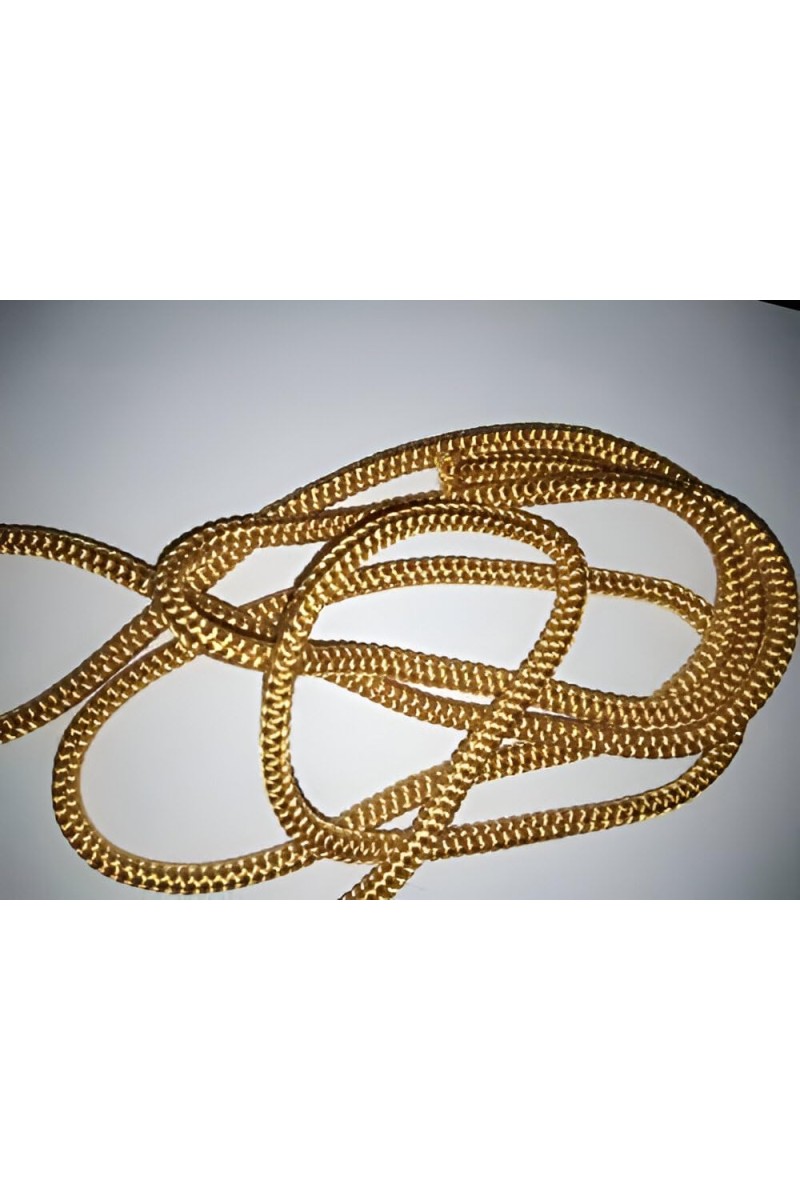 HiTechMart Golden Braided Nylon Rope – Durable, Heavy-Duty Multipurpose Cord for DIY Crafts, Decoration, Outdoor, and Industrial Use – Strong & Flexible Twisted Rope – 7 Metre Length