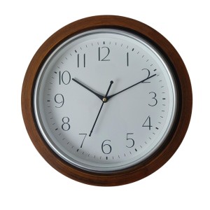 Round Brown Color Clock with Black Numbers | Silent Sweep Quartz Movement | Decorative Wall Clock for Home, Office, and Living Room | Length-Breadth-Height 30cm x 30cm x 1.5cm Round Brown Color Clock with Black Numbers | Silent Sweep Quartz Movement | Decorative Wall Clock for Home, Office, and Living Room | Length-Breadth-Height 30cm x 30cm x 1.5cm
