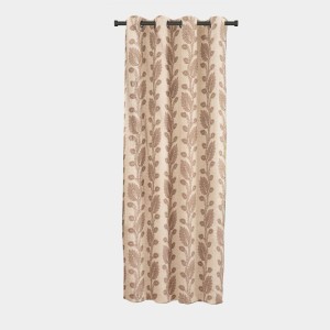 Home Beautiful 5ft. Soft Beige Printed Eyelet Curtains - (M2758)