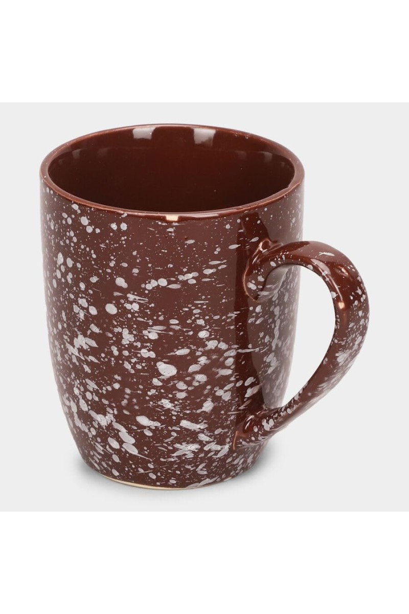 Hitech Sales 300 ml Brown Stoneware Mug Brown | Microwave Safe Ceramic Cup | Ideal for Daily Use