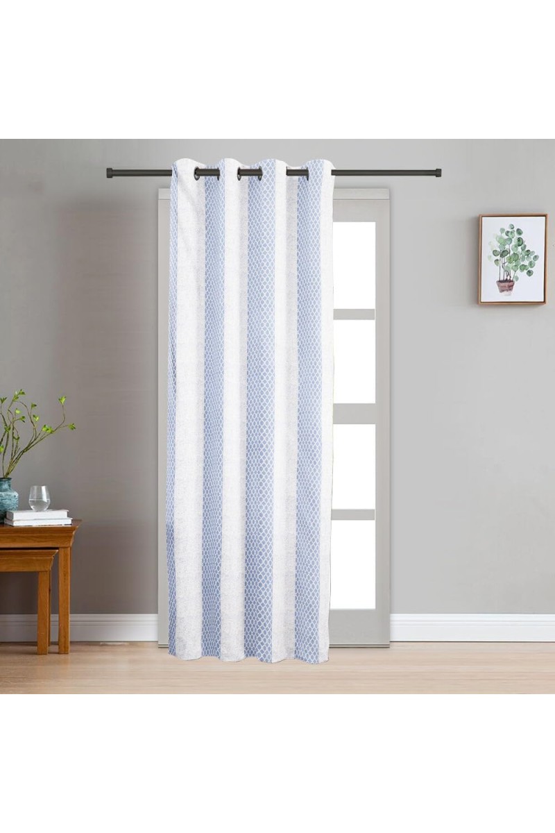 Home Beautiful 7ft. Light Blue Polyester Curtain - (M2749)