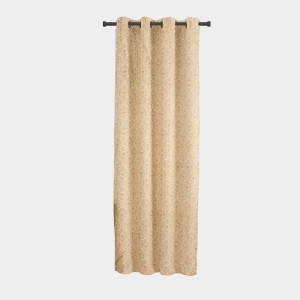 Home Beautiful 7ft. Light Beige Printed Eyelet Curtains - (M2756)