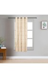 Home Beautiful 5ft. Beige Printed Eyelet Window Curtains - (M2954)