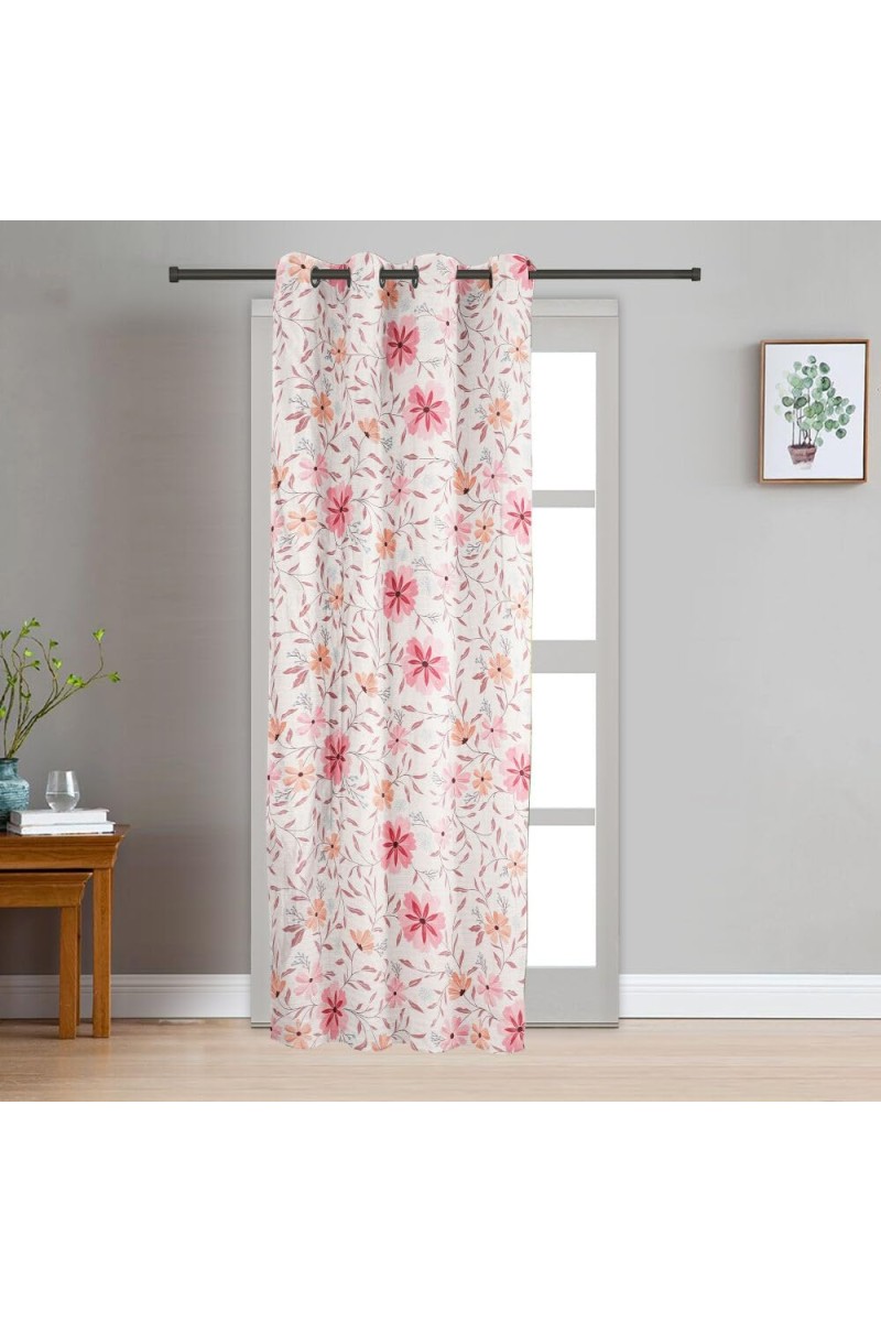 Home Beautiful 7 ft. Pink Polyester Curtain - (M2798)