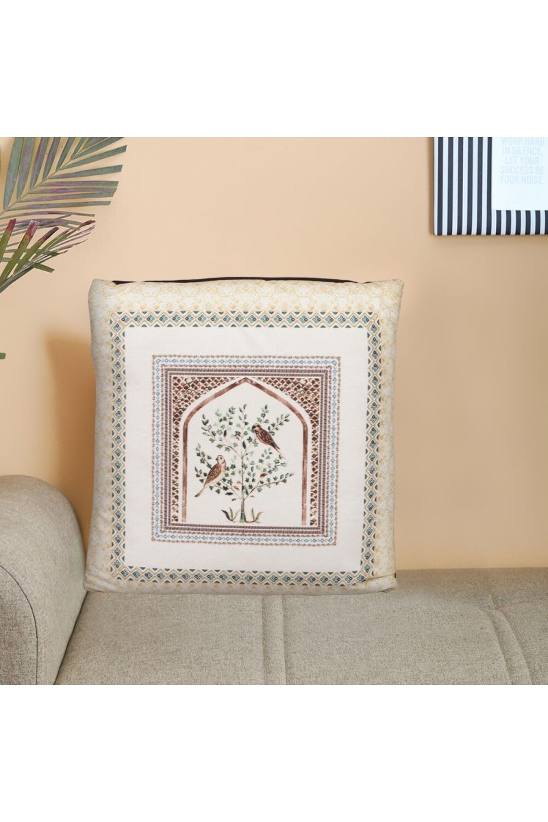 Home Beautiful White Polyester Cushion Cover