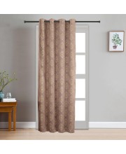 Home Beautiful 7ft. Brown Printed Eyelet Curtains - (M2760)