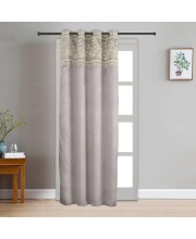 Home Beautiful 7 ft. Dark Grey Polyester Curtain - (M2807)