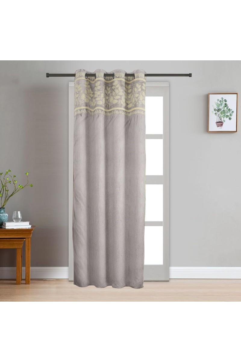Home Beautiful 7 ft. Dark Grey Polyester Curtain - (M2807)