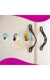 Sri Ramakrishna, Sarada Maa & Swami Vivekananda Photo Fridge Magnet | Round Spiritual Magnet for Home & Office