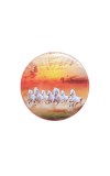Stainless Steel Round Seven Horses Fridge Magnet | Decorative Refrigerator Magnet for Home & Office | Pack of 1