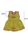 Cotton Sleeveless Baby Girl Frock for 0-9 Months – Soft & Comfortable Dress for Newborns & Infants (2, Light Yellow)