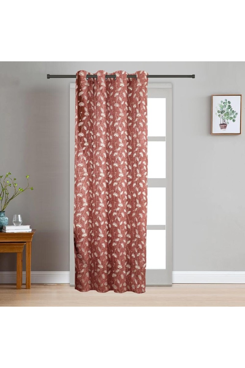 Home Beautiful 7ft. Maroon Polyester Curtain - (M2725)