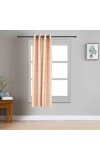 Home Beautiful 5ft. Soft Beige Printed Eyelet Window Curtains - (M2978)